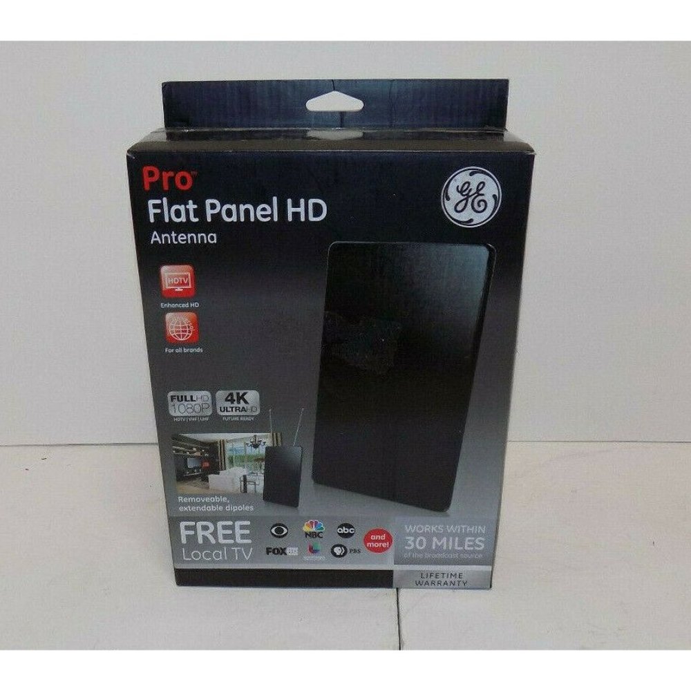 GE Pro Flat Panel HD Digital TV Antenna 30 MILE for TV or Converter Box